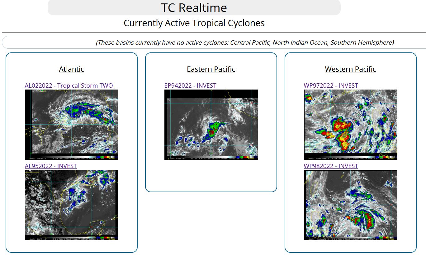 Invest 97W and Invest 98W: up-dates at 29/12utc