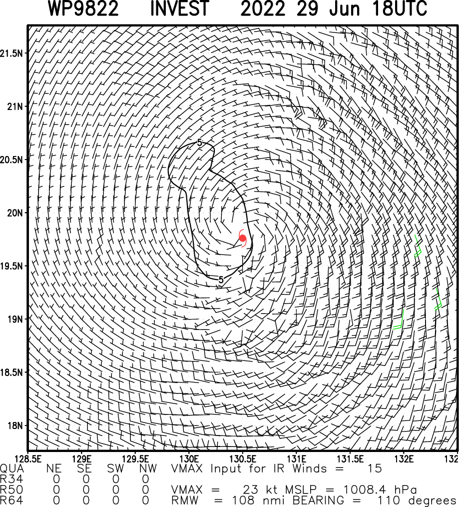 Invest 97W and Invest 98W: up-dates at 29/12utc