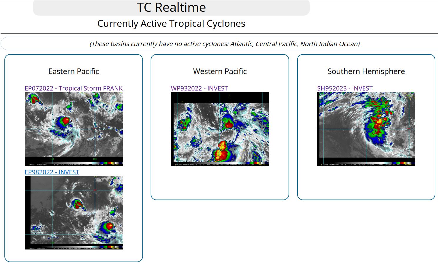 Invest 93W:Tropical Cyclone Formation Alert//Invest 95S: set to deepen next 24/48h//TS 07E(FRANK): set to reach Hurricane status by 72h,27/06utc