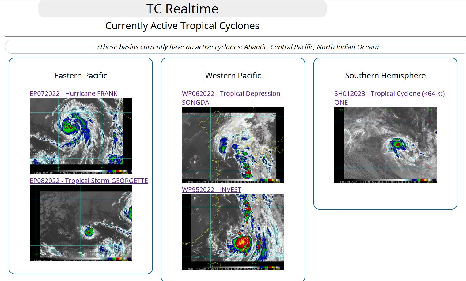 TD 06W(SONGDA) & TC 01S have peaked// 07E(FRANK) peaked as a strong CAT 1 US//TS 08E(GEORGETTE)//Invest 95W, 30/18utc updates