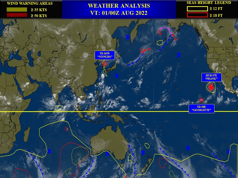 TD 06W(SOGNDA) & TC 01S: Final Warning// TD 07W on the map// HU 07E(FRANK) resilient but weakening//TD 08E(GEORGETTE),01/06utc