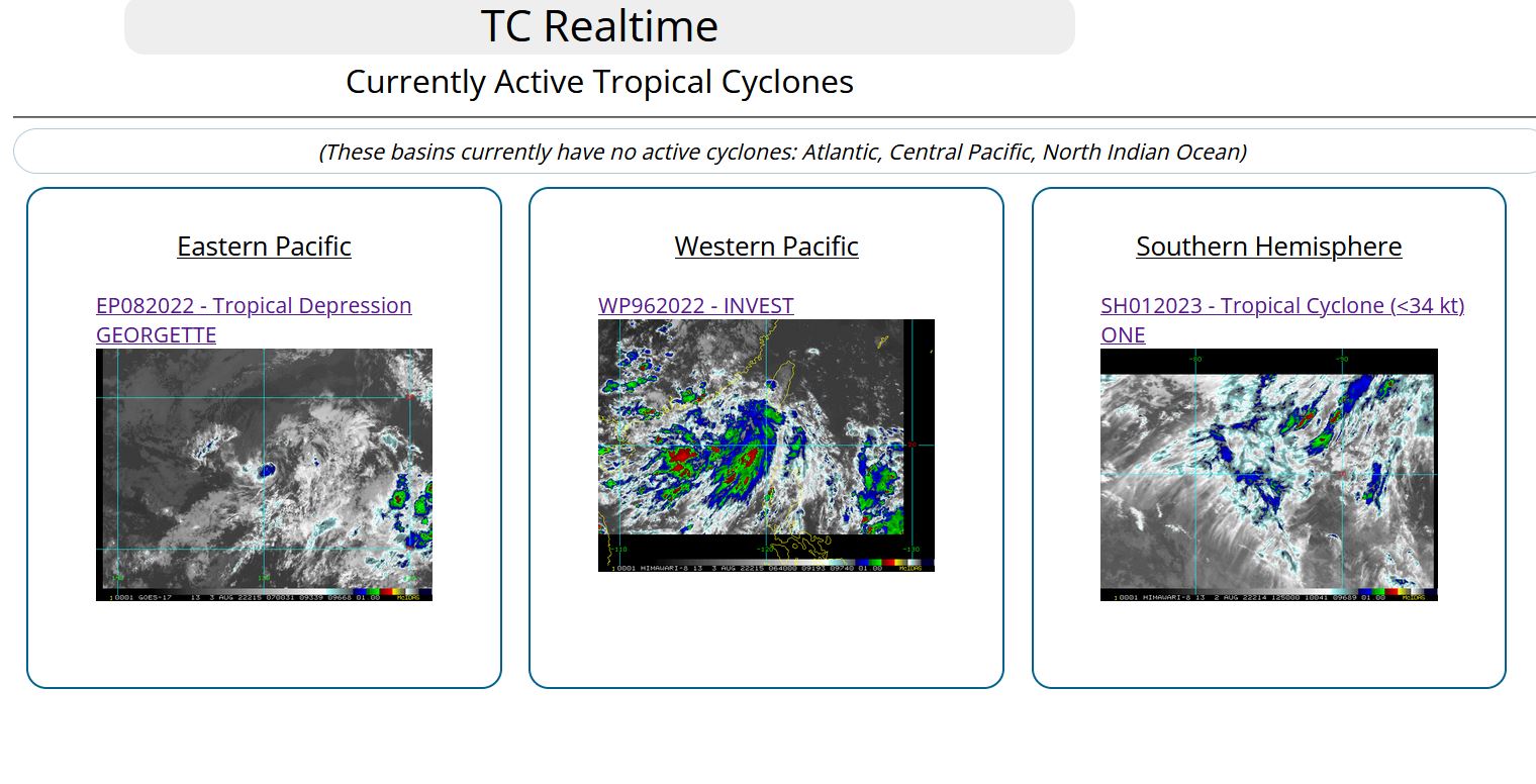 Invest 96W: up-graded// Remnants of TC 01S//TD 08E(Georgette)// Ecmwf maps at +240h, 03/06utc