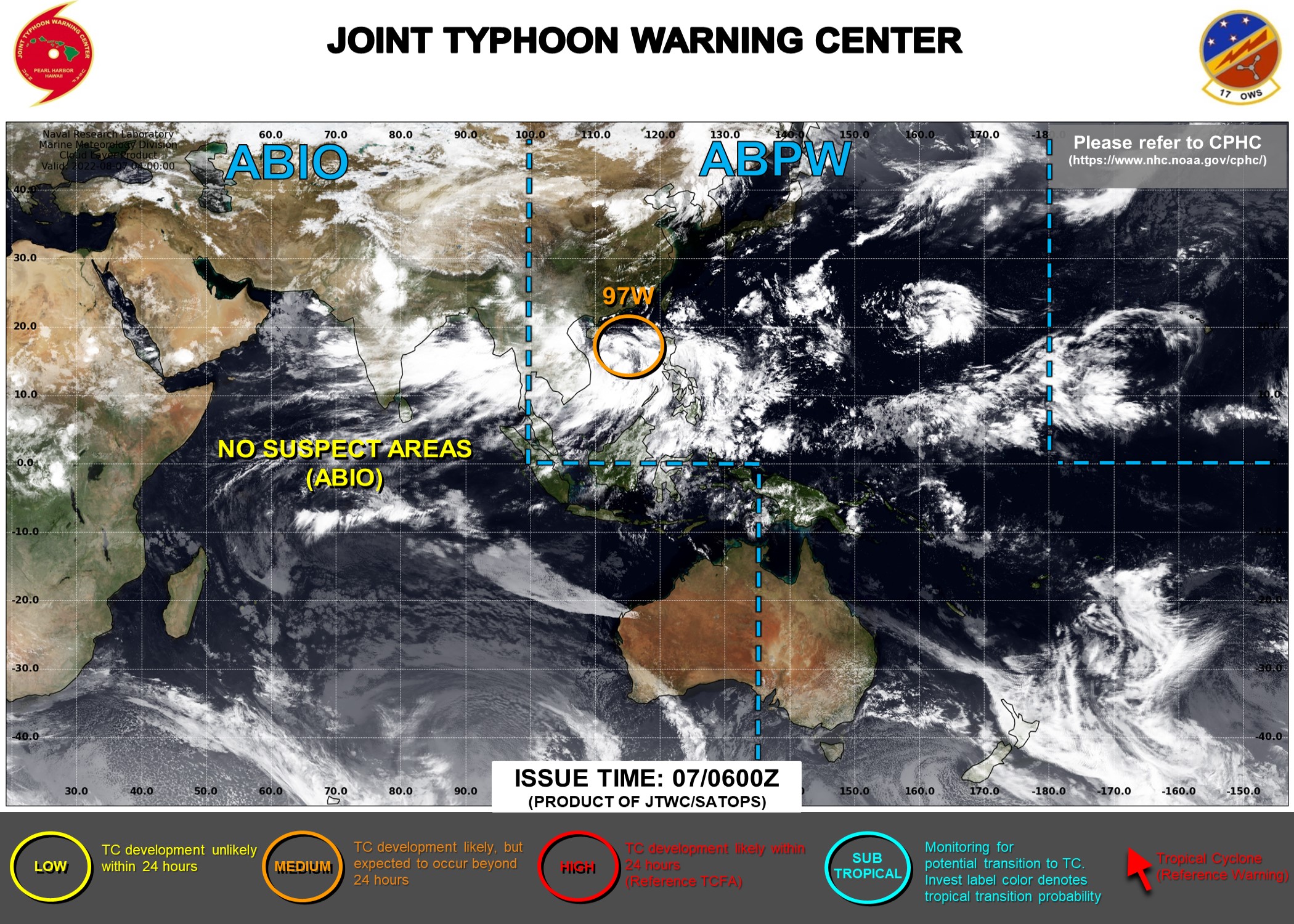 Invest 97W set to be a monsoon depression next 48h// Invest 97B close to the Indian coast//TD 09E to intensify next 48h, 07/06utc