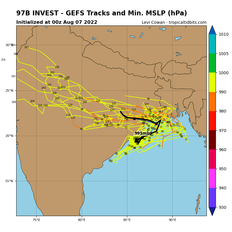 Invest 97W set to be a monsoon depression next 48h// Invest 97B close to the Indian coast//TD 09E to intensify next 48h, 07/06utc