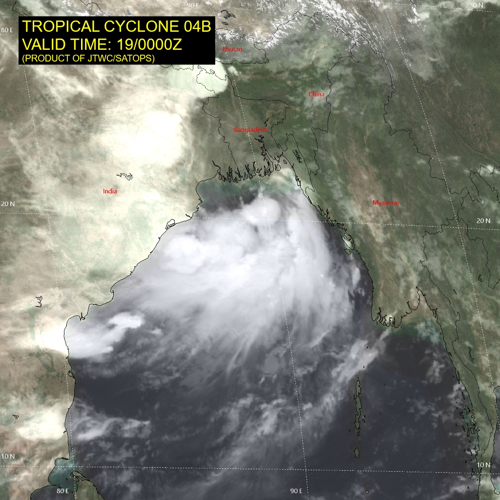 North Indian: 2 Tropical Cyclones in August! TC 04B making landfall// Invest 93W// Invest 99L, 19/03utc