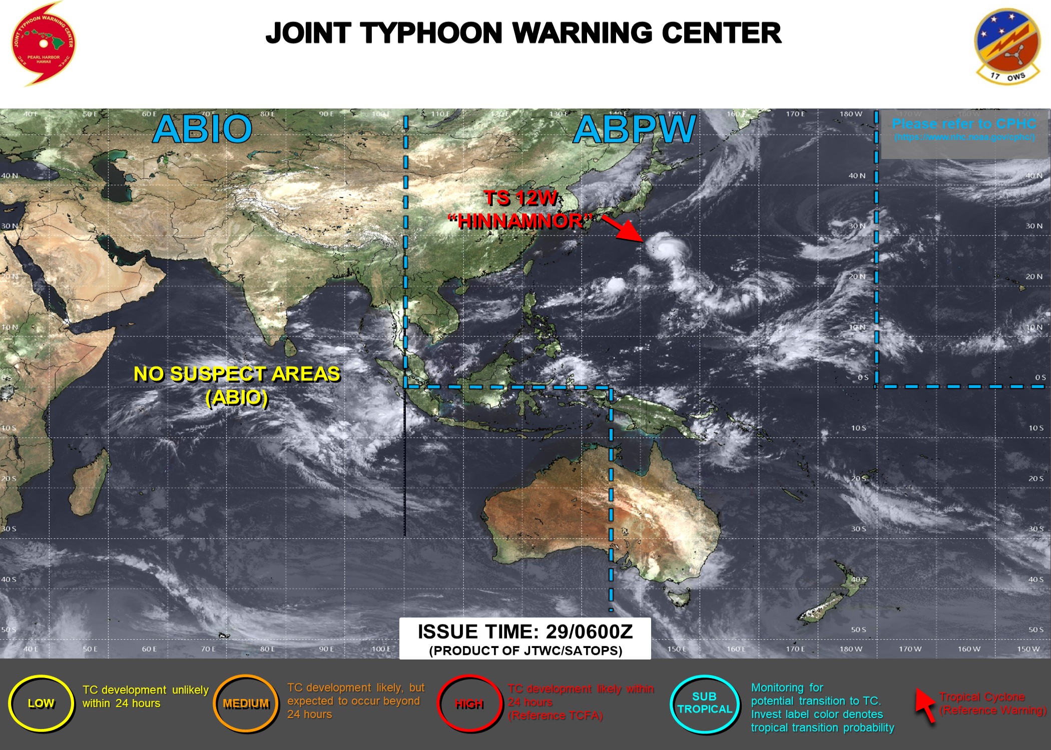 JTWC IS ISSUING 6HOURLY WARNINGS AND 3HOURLY SATELLITE BULLETINS ON TY 12W.