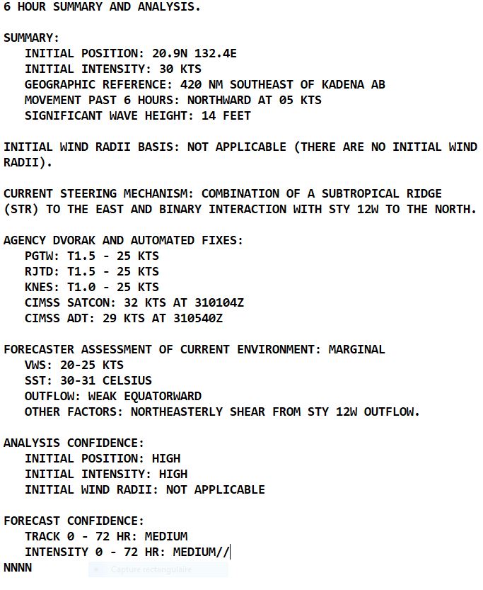 12W(HINNAMNOR) peaked at CAT 5: slow-mover next 96h//TD 13W: translating along the periphery of 12W//Invests 92E & 91L//3109utc