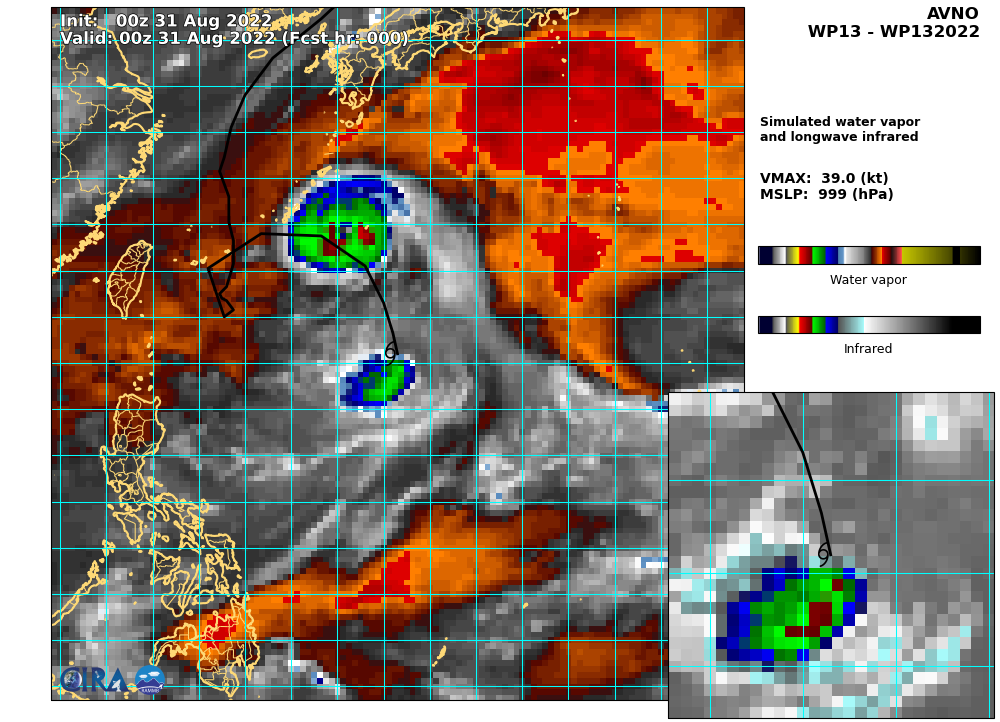 MODEL DISCUSSION: WITH THE EXCEPTION OF GALWEM, NUMERICAL MODELS ARE IN GOOD AGREEMENT THAT 13W WILL TRANSLATE ALONG THE EASTERN AND NORTHERN PERIPHERY OF 12W BEFORE FULLY INTEGRATING AND THEREBY DISSIPATING. FOR THIS REASON THE JTWC TRACK FORECAST IS PLACED WITH MEDIUM CONFIDENCE. RELIABLE MODEL INTENSITY GUIDANCE IS IN GOOD AGREEMENT THAT 13W WILL INITIALLY STRUGGLE TO INTENSIFY AFTER WHICH THE SYSTEM WILL ACHIEVE A PEAK OF 40KTS MAYBE A BIT HIGHER BEFORE ITS INEVITABLE INTEGRATION WITH 12W. NOTWITHSTANDING THE UNLIKELY BUT POSSIBLE HWRF-P PREDICTION MENTIONED ABOVE, BINARY INTERACTIONS ARE NOTORIOUSLY CHALLENGING FOR MODELS TO HANDLE, AND THUS THE JTWC INTENSITY FORECAST IS PLACED WITH MEDIUM CONFIDENCE.