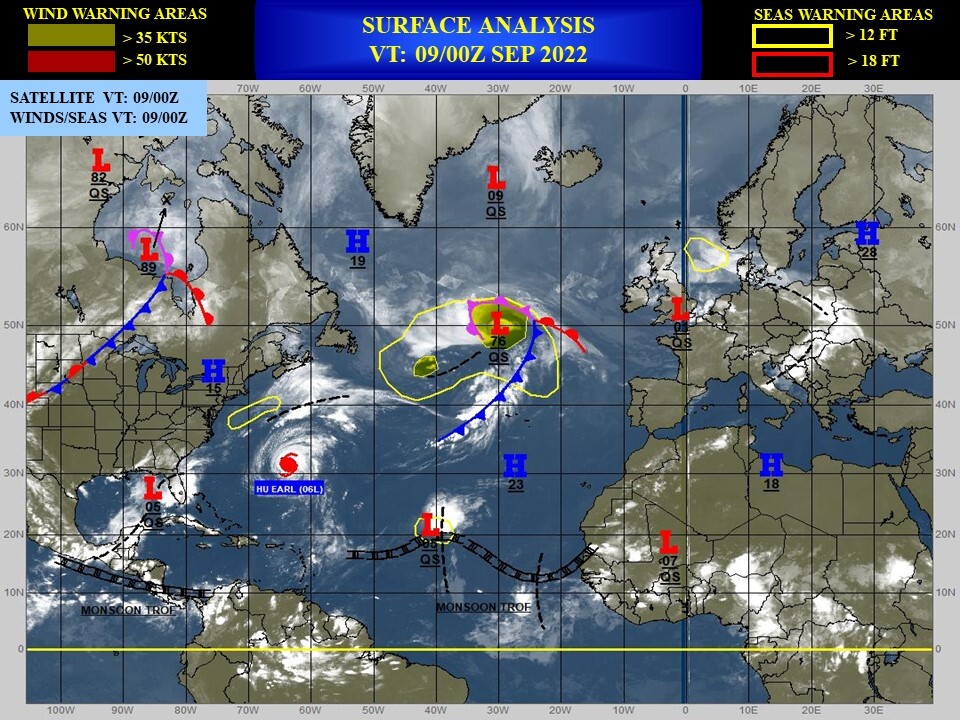 14W(MUIFA): Rapid intensification up to Typhoon CAT 4 forecast by 48h//Invests 92W/93W/90B//TS 12E(KAY)//HU 06L(EARL),95L,09/09utc