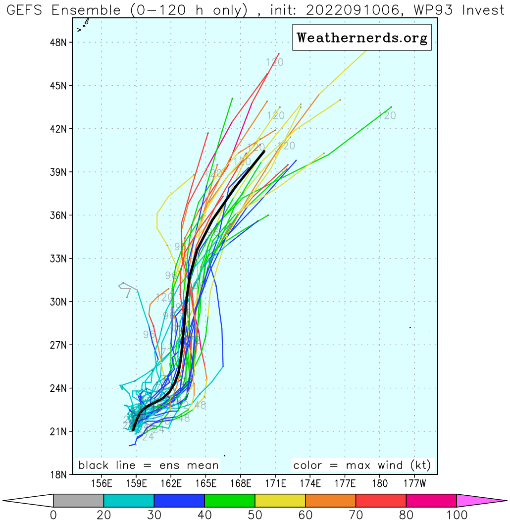 GLOBAL MODELS ARE IN AGREEMENT THAT INVEST 93W WILL TRACK NORTH- NORTHEAST AND CONTINUE TO CONSOLIDATE OVER THE NEXT 36-48 HOURS.