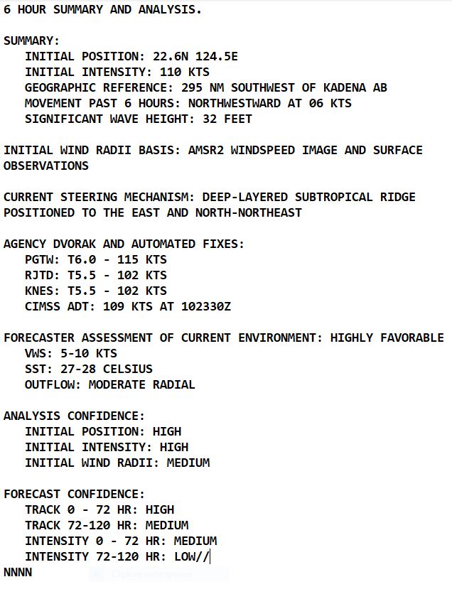 Typhoon 14W(MUIFA): RI:+40kts over 24h//TD 15W forecast to reach Typhoon level by 48h//06L(EARL): ET//1103utc