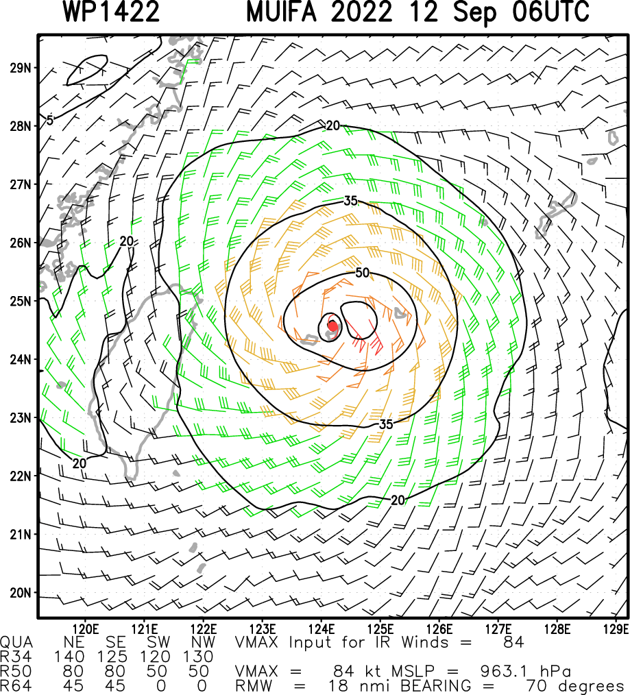 Typhoon 14W(MUIFA) slowly approaching China//TS 15W(MERBOK): to peak at CAT 2 by 72h//Invest 92W: TCFA// 1209utc