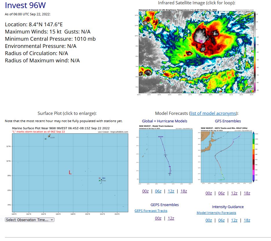 18W gradually approaching Northern Luzon and intensifying//17W//96W//15E(NEWTON)//HU 07L(FIONA)CAT4// TS 08L(GASTON)//22/09utc