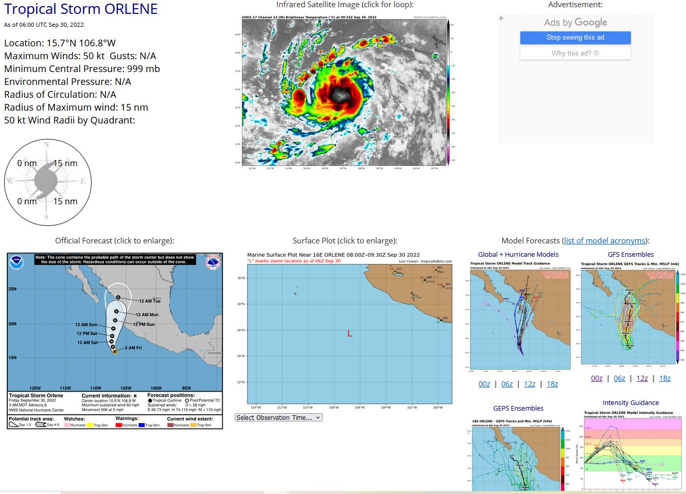 20W(ROKE)gaining latitude&weakening steadily//TS 16E(ORLENE)peaking at CAT2 by 48H//09L(IAN) hybrid features//GTHO map//30/09utc