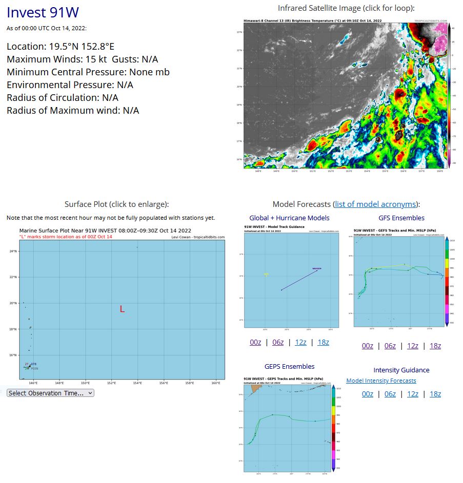 TCFA issued for Invest 97W//TD 22W to landfall south of Da Nang//TS 21W to be absorbed into larger Invest 91W//TS 14L(KARL)//1409utc