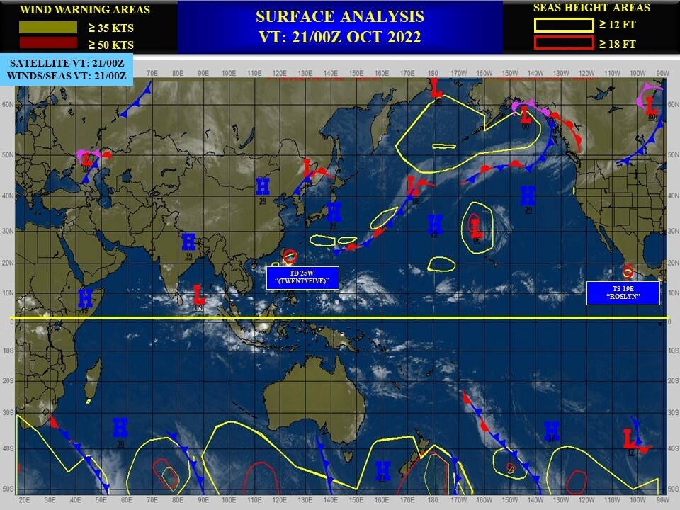 TD 25W intensifying next 48h//23W(NESAT) dissipating//Invest 93W//Invest 92B up-graded,intensifying next 72h//19E(ROSLYN)//21/09utc