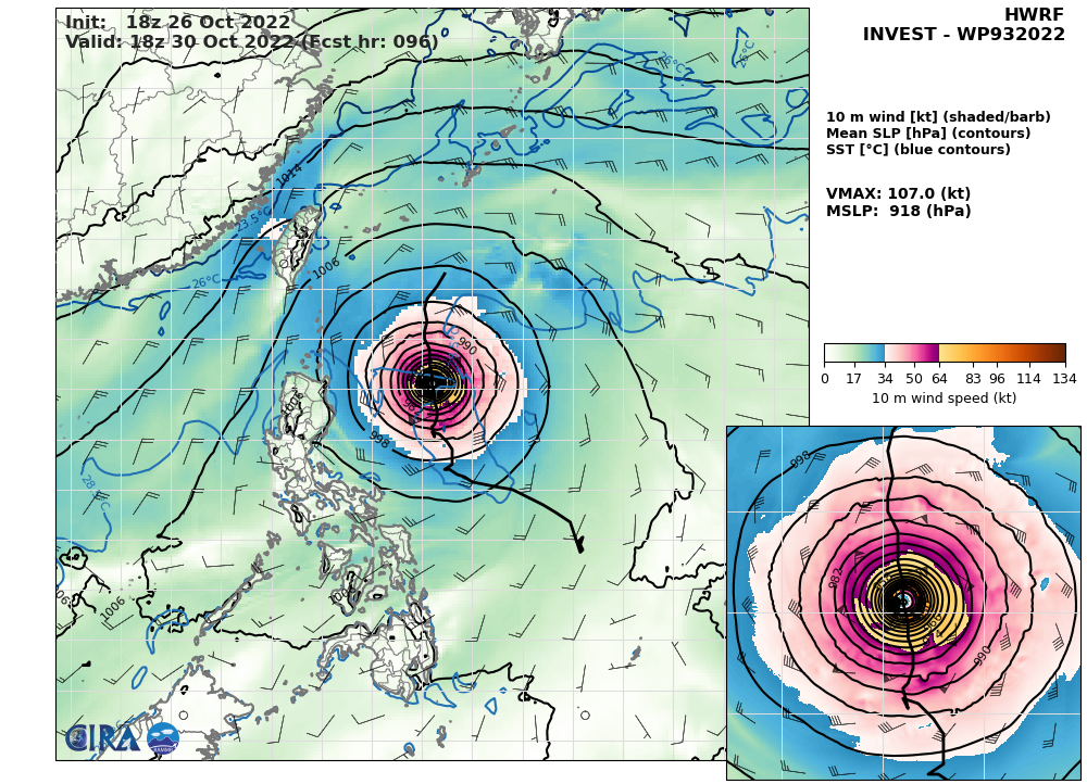 TD 26W forecast to intensify significantly next 48H while approaching the Philippines//Invest 94W//2703utc