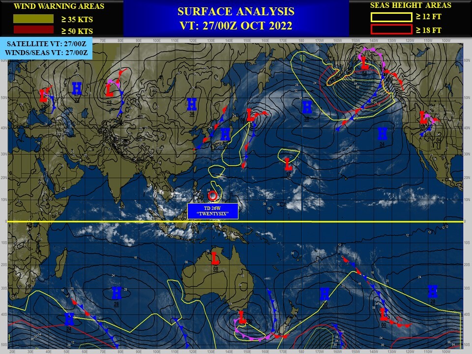 TD 26W forecast to intensify significantly next 48H while approaching the Philippines//Invest 94W//2703utc