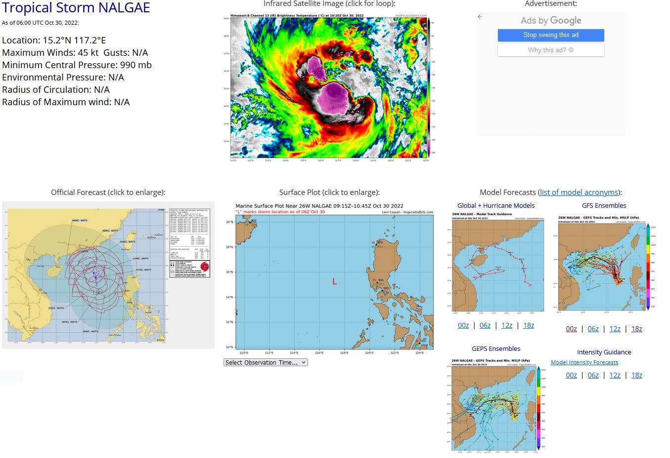 SATELLITE ANALYSIS, INITIAL POSITION AND INTENSITY DISCUSSION: TROPICAL STORM 26W HAS MOVED WEST-SOUTHWEST OVER THE PAST SIX HOURS, AND THE CENTER NOW LIES FIRMLY IN THE SOUTH CHINA SEA, WEST OF THE CENTRAL PHILIPPINE ISLAND OF LUZON. ANIMATED MULTISPECTRAL SATELLITE IMAGERY (MSI) SUGGEST THE SYSTEM IS STILL RATHER BROAD, DISORGANIZED, WITH FLARING CONVECTION CONFINED TO THE SOUTHWESTERN PERIPHERY OF THE LOW LEVEL CIRCULATION CENTER (LLCC). A 300516Z AMSR2 89 GHZ MICROWAVE IMAGE REVEALS FORMATIVE CONVECTIVE BANDING IN THE NORTHWEST AND SOUTHWESTERN QUADRANTS OF THE LOW LEVEL CIRCULATION (LLC). THE INITIAL POSITION IS PLACED WITH MEDIUM CONFIDENCE BASED ON AN EARLIER 300208Z  ASCAT-B IMAGE, WHICH SHOWS AN ELONGATED BUT DEFINED CIRCULATION WITH 40-45 KNOT WIND OVER THE NORTHWESTERN PERIPHERY. THE INITIAL INTENSITY OF 45 KTS IS ASSESSED WITH MEDIUM CONFIDENCE BASED ON THE PGTW, RJTD, KNES DVORAK ESTIMATES AND ASCAT DATA. ENVIRONMENTAL CONDITIONS ARE GENERALLY FAVORABLE, CHARACTERIZED BY LOW (5-10 KNOTS) WARM (28-29C) SSTS AND GOOD POLEWARD AND EQUATORWARD OUTFLOW.