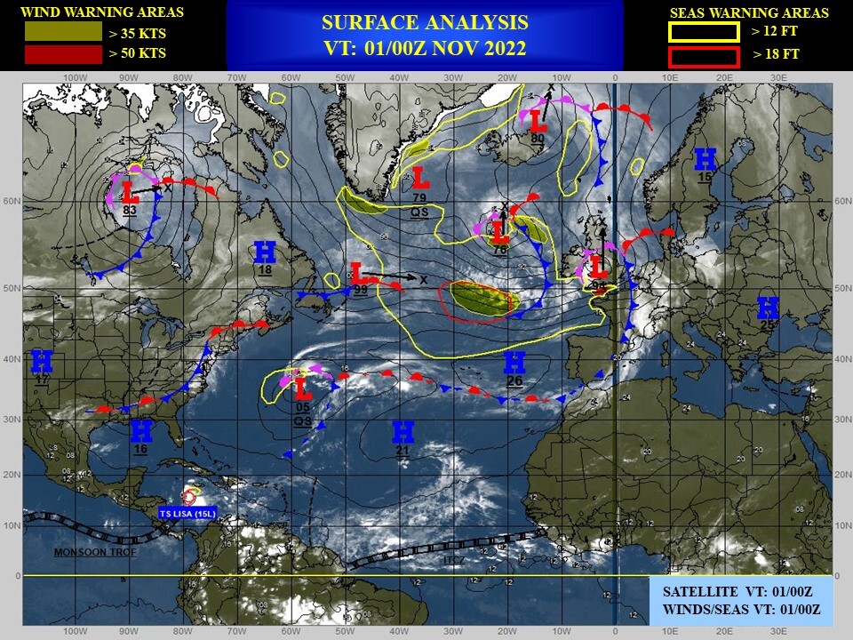 TY 26W(NALGAE) peaked at CAT1 now decaying//27W(BANYAN) short-lived//Invest 93S//15L(LISA) intensifying//Invest 96L//01/06utc