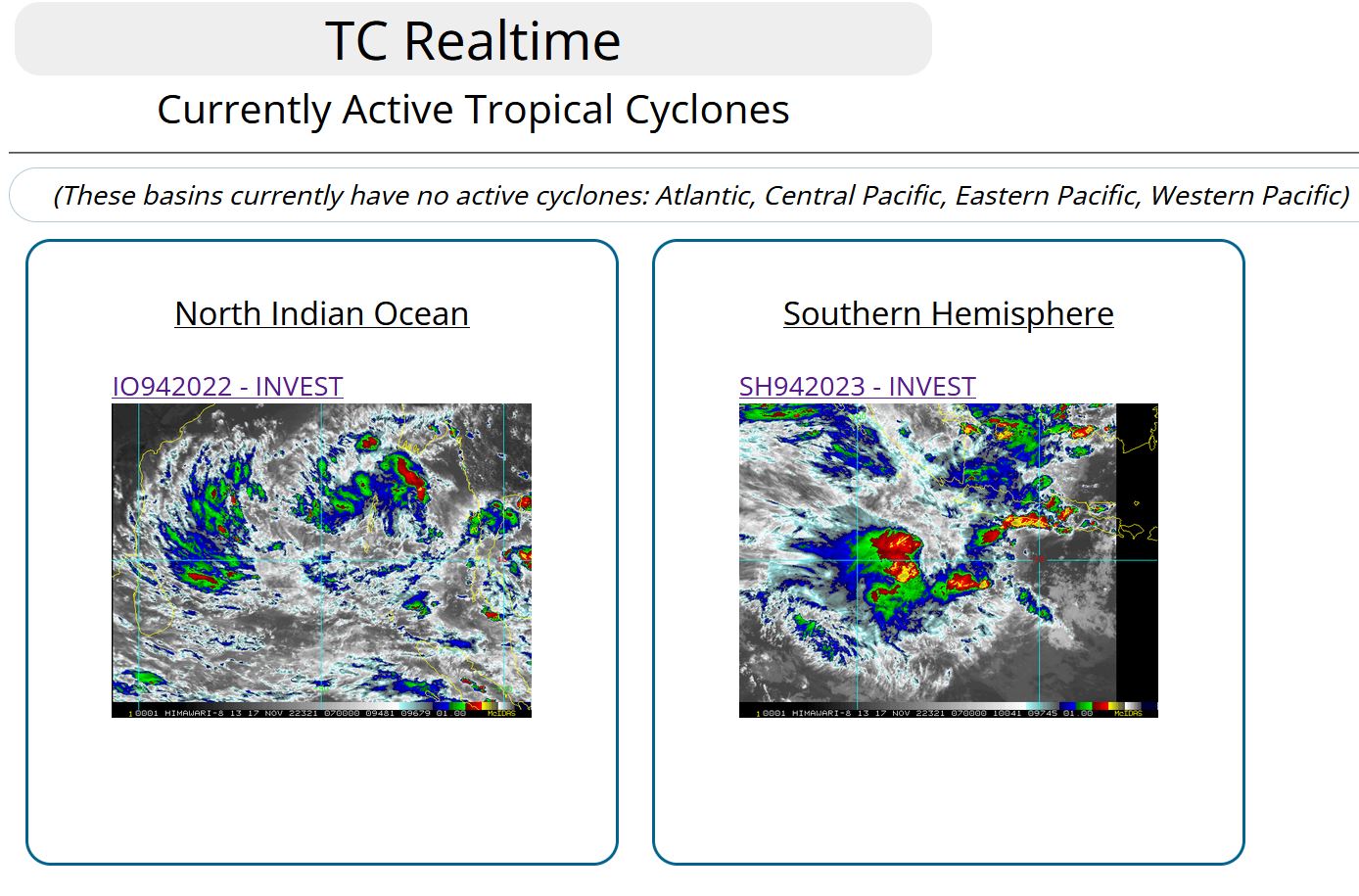 Indian Ocean: Invest 94S: 2nd Tropical Cyclone Formation Alert//Invest 94B// GTHO maps// 1706utc