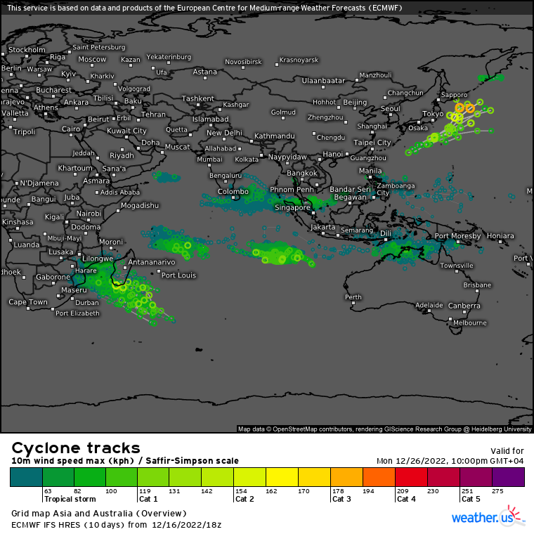 Final Warning for TC 07A//Invest 98S likely to intensify next 48H//Invest 98B//Invest 99P//Storm Tracks(Ecmwf) up to 10days//1718utc