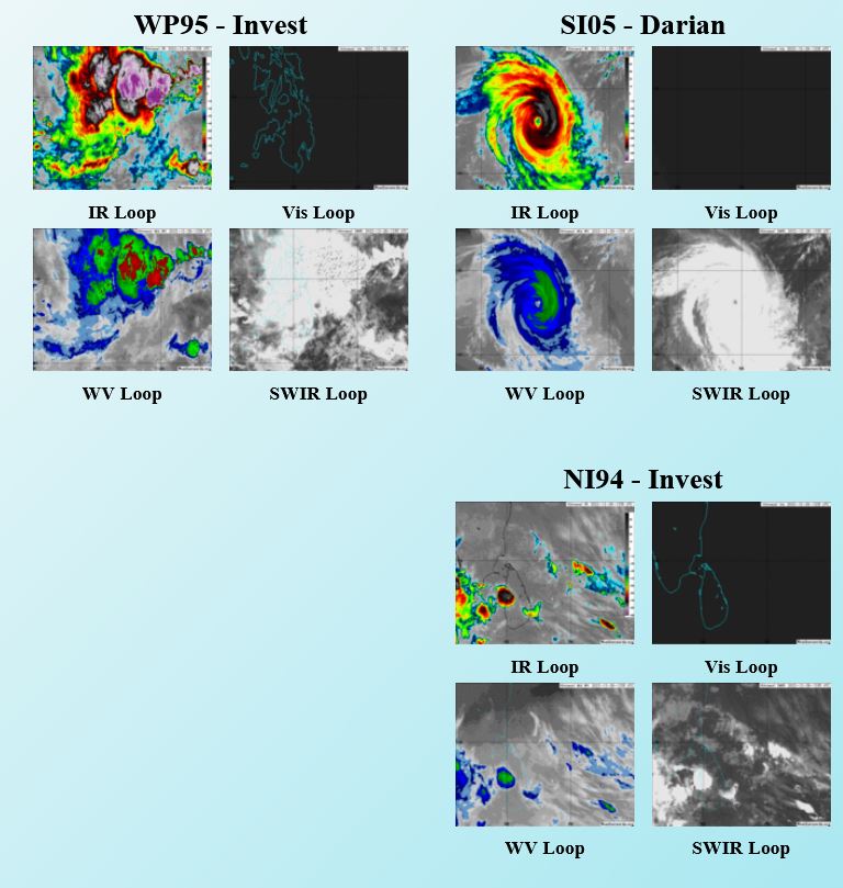 TC 05S(DARIAN): displayed a 3rd intensity peak as a CAT4 US, now embarked on a weakening trend //Invest 98B//Invest 95W// 2615utc