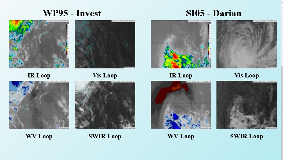 TC 05S(DARIAN) subtropical transition forecast by 48H//Invest 95W//3 week GTHO maps//10day ECMWF storm tracks//2809utc