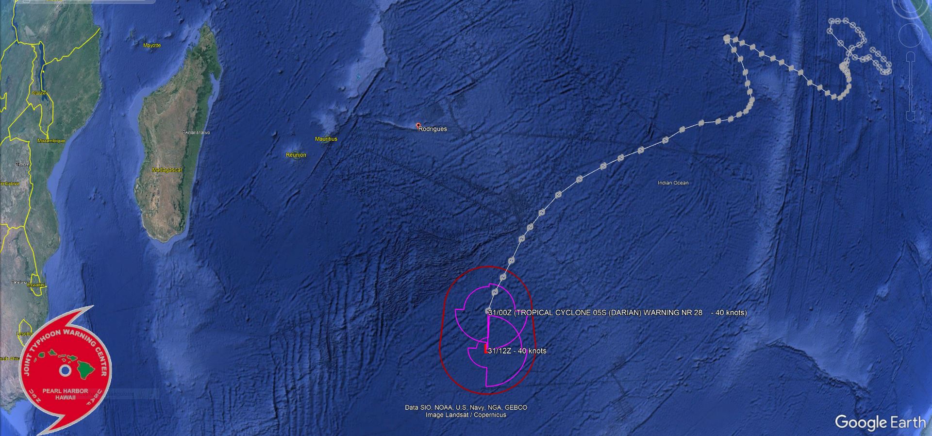 05S(DARIAN): subtropical,ETT forecast by 36/48h//Over-land remnants of TC 06S(ELLIE) still alive//Invest 91P:subtropical//3109utc 05S(DARIAN): subtropical,ETT forecast by 36/48h//Over-land remnants of TC 06S(ELLIE) still alive//Invest 91P:subtropical//3109utc