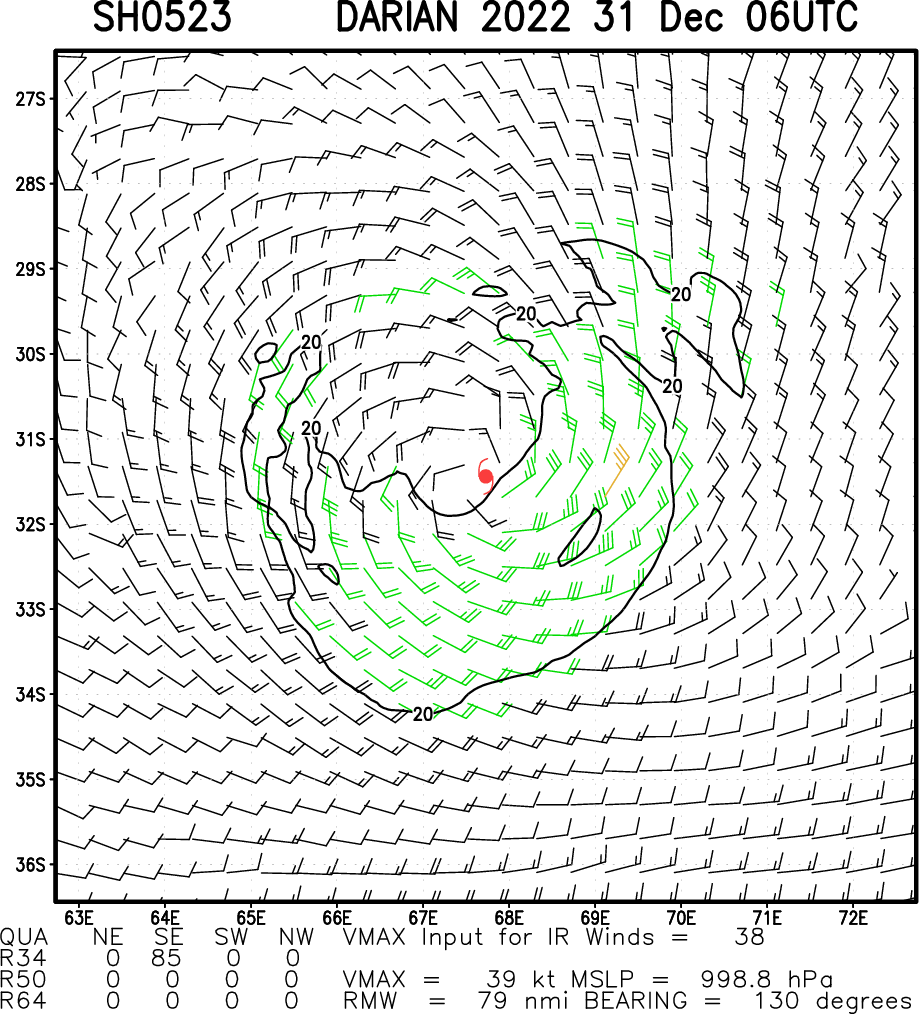 05S(DARIAN): subtropical,ETT forecast by 36/48h//Over-land remnants of TC 06S(ELLIE) still alive//Invest 91P:subtropical//3109utc