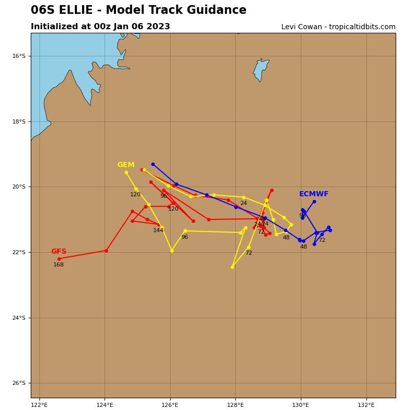 Invest 93P//Invest 94P//06S(ELLIE) over-land remnants//Invest 96W// GTHO maps up to 3 weeks//10 day Ecmwf storm tracks//0615utc