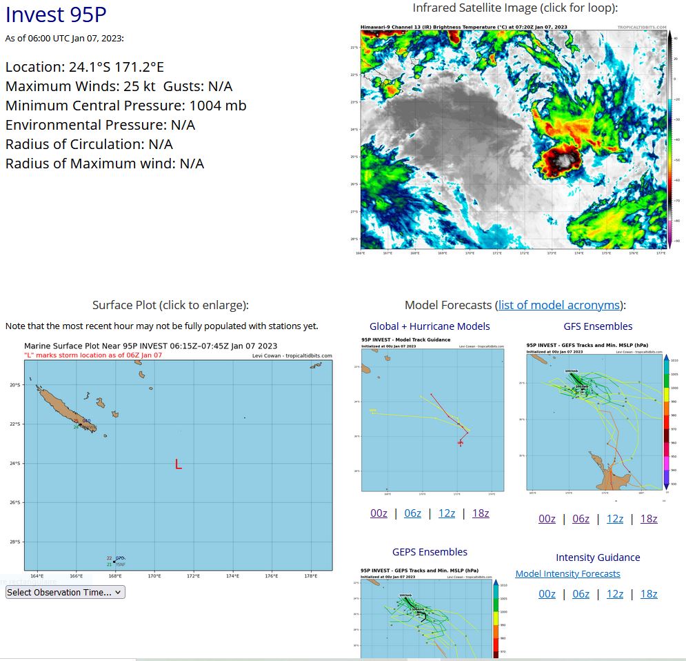 TC 07P on the map,subtropical transition forecast by 48h//Invest 95P//0706utc