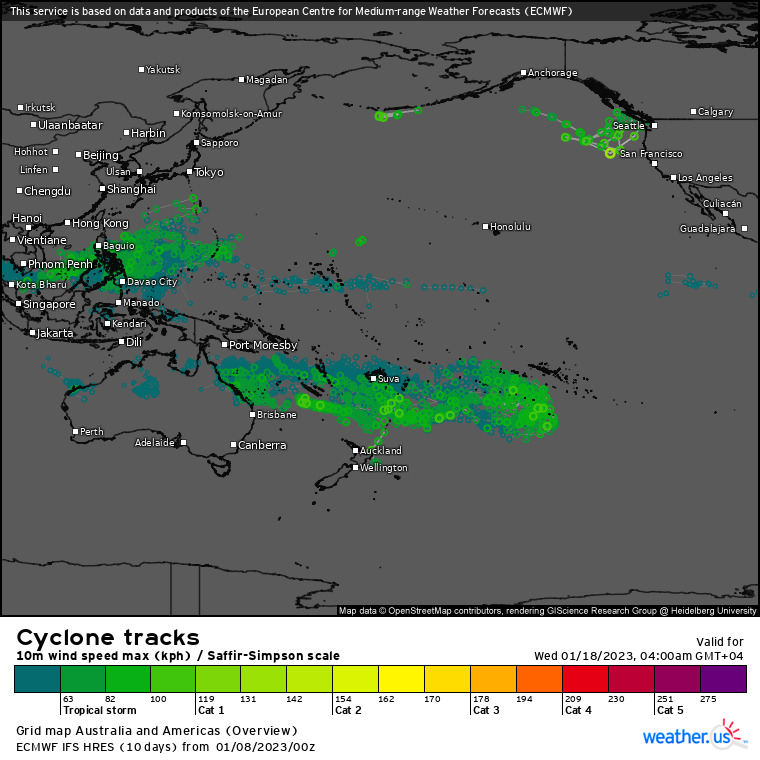 TC 07P(HALE) now subtropical//Invest 95P on the map// 10 Day ECMWF storm tracks// 0809utc