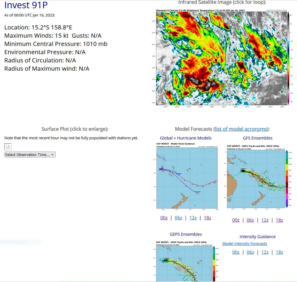 Invest 96S and Invest 90S// Invest 91P// 10 day ECMWF Storm Tracks// 1603utc