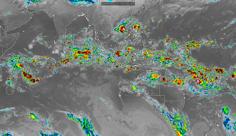 TC 08S intensifying,rapidly moving towards MADA//TC 09P intensifying// Invest 90S//Invest 92P//3 week GTHO maps// 1803utc