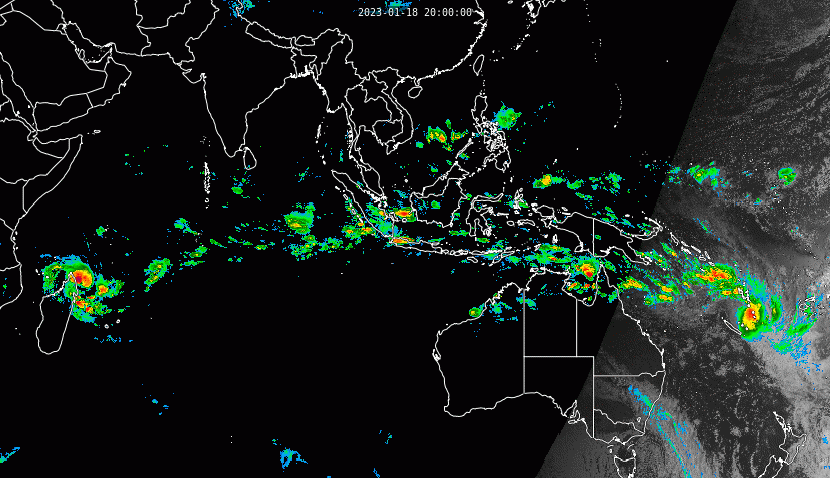 TC 08S(CHENESO): just below Typhoon intensity,forecast landfall near Sambava//TC 09P(IRENE) peaked// Invest 92P: TCFA// 1903utc