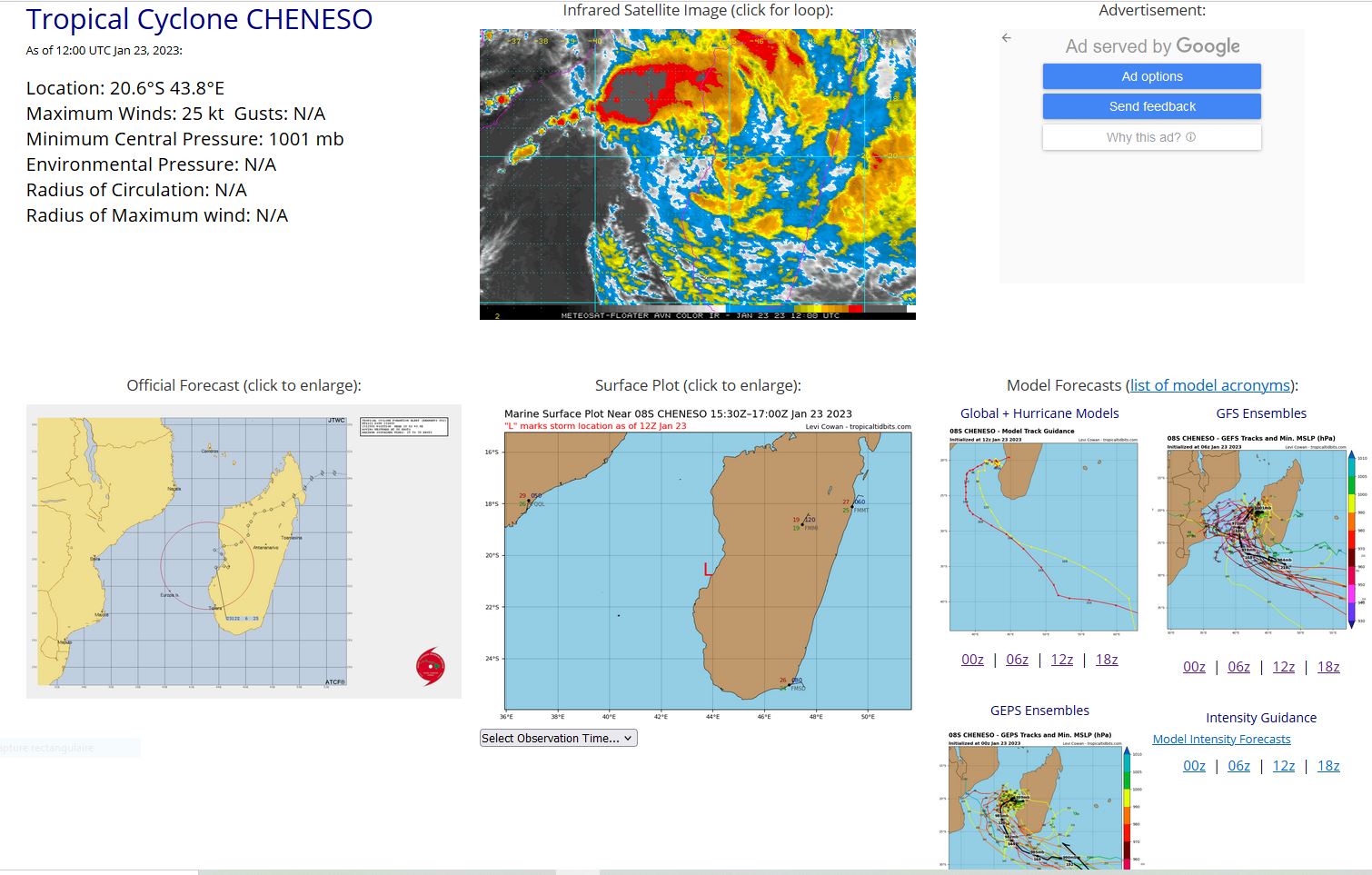 Remnants of TC 08S: Tropical Cyclone Formation Alert// TC 10P subtropical// Invest 93P//10 day ECMWF Storm Tracks//23/15utc