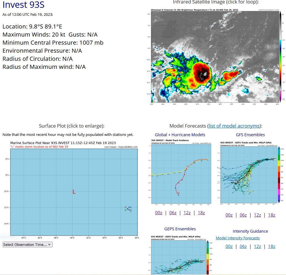 TC 11S(FREDDY) powerful CAT 4 US: 5th intensity peak possible rapidly approaching Mauritius/Réunion islands//Invests 99W/93S//1915utc