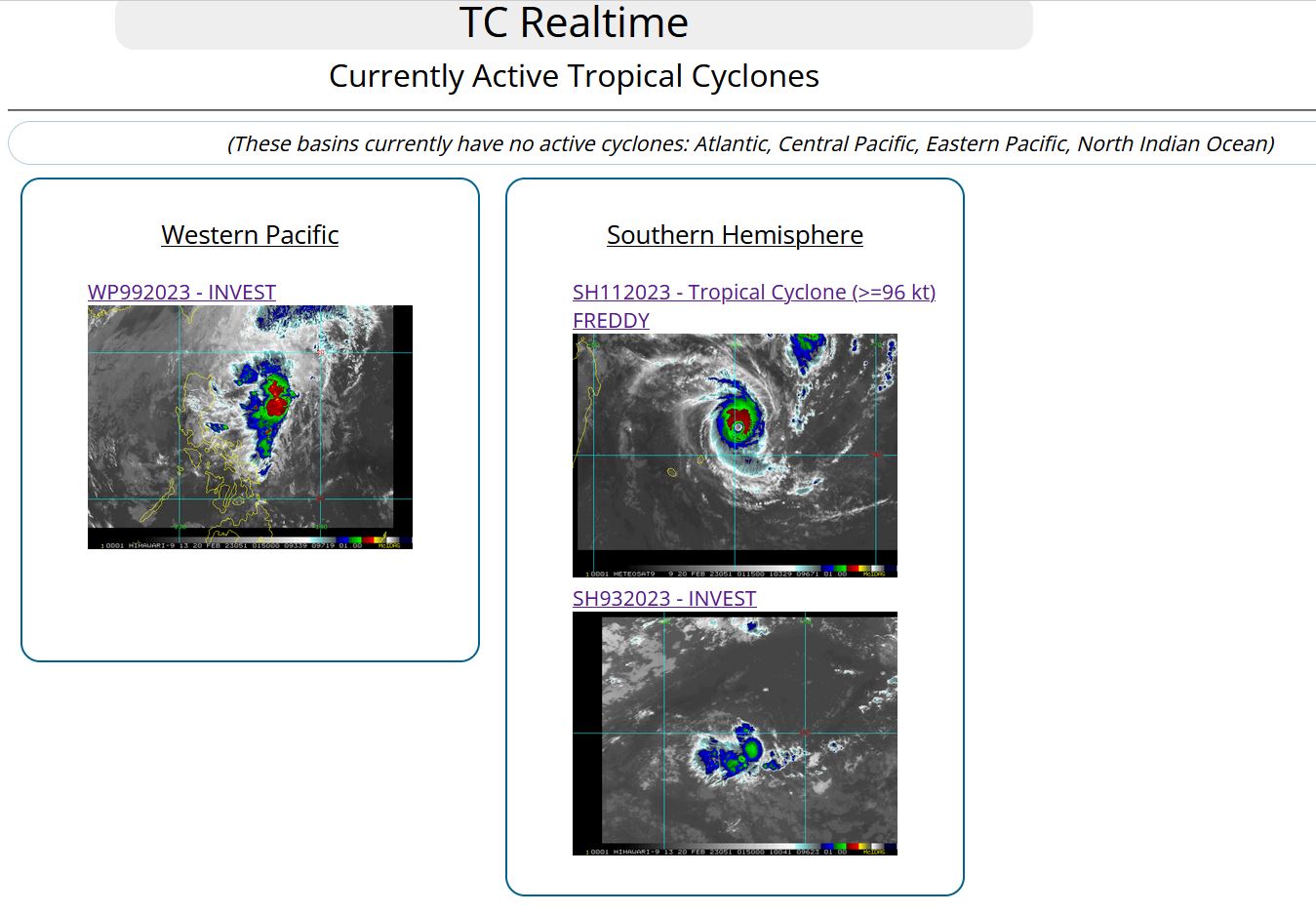 TC 11S(FREDDY) peaked at CAT 5 US again now CAT 4 tracking North of Mauritius and Réunion islands//Invest 99W//Invest 93S//2003utc