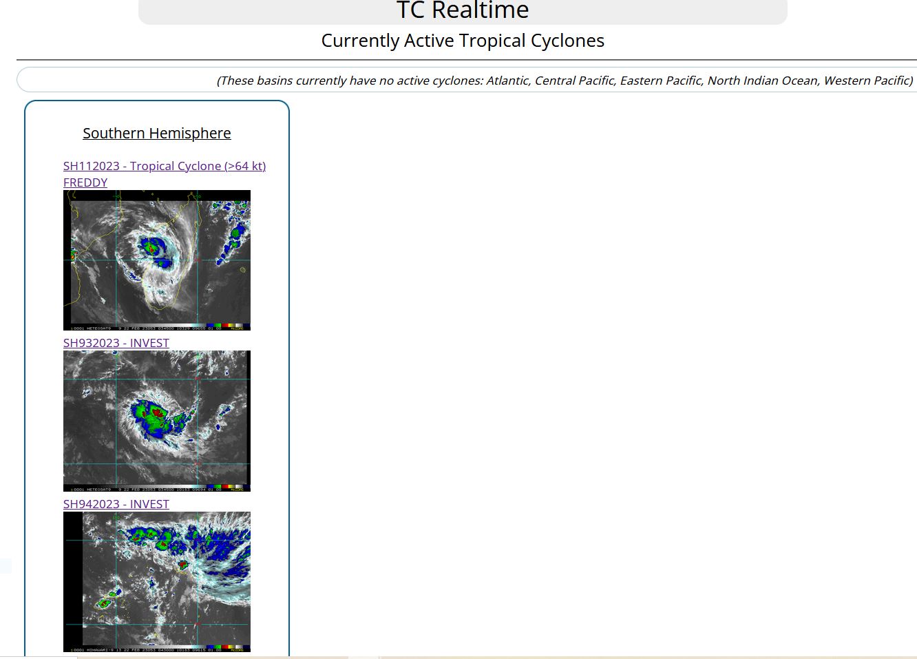 TC 11S(FREDDY) soon over the MOZ Channel with 5th intensity peak& landfall near Vilankulos after 48h//Invest 93S TCFA//Invest 94P//2203utc