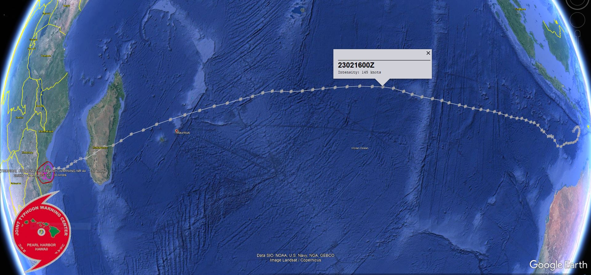 TC 14S(ENALA) gradually weakening next 48h//Over-land remnants of CAT 5 11S(FREDDY)//Invest 94P set to intensify//2515utc