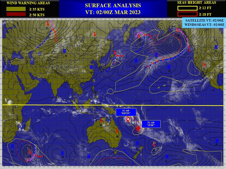 TC 16P(KEVIN) forecast to mimic the track of TC 15P(JUDY), Port Vila under potential threat once again// 0203utc