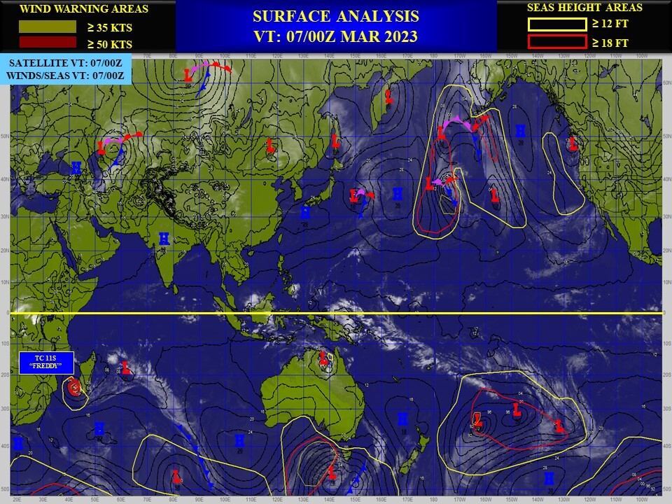 13 days later: CAT 2 US TC 11S(FREDDY) back to Typhoon intensity still intensifying//SS 16P(KEVIN)//Invest 97P//0715utc