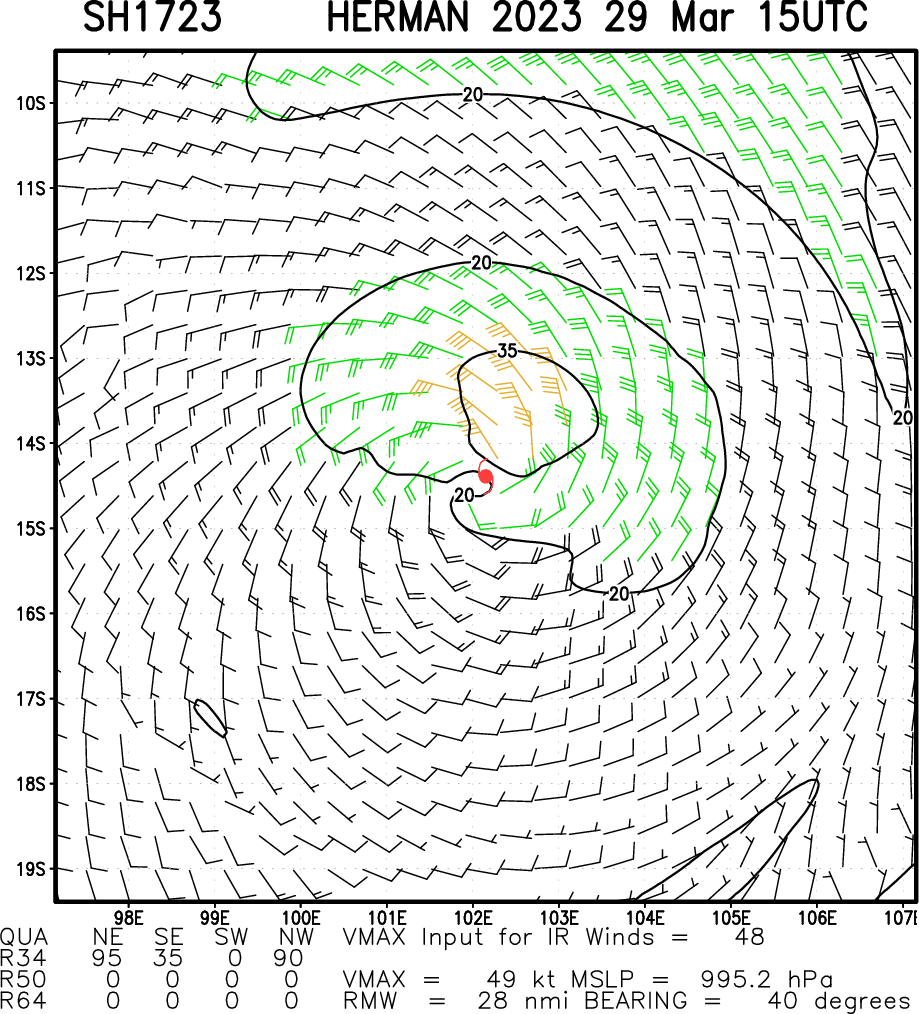 TC 17S(HERMAN) forecast to peak within 24hours// 3 week GTHO maps// 2915utc