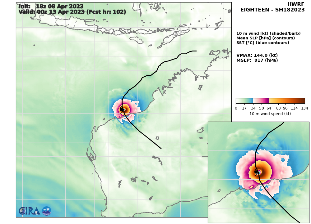 TC 18S forecast to peak as a powerful CAT 4 US in 96h just before landfall East of Port Hedland//Invest 90W up-graded// 0906utc TC 18S forecast to peak as a powerful CAT 4 US in 96h just before landfall East of Port Hedland//Invest 90W up-graded// 0906utc