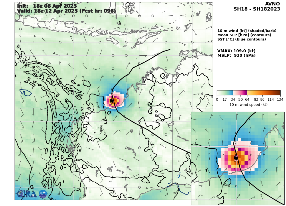 TC 18S forecast to peak as a powerful CAT 4 US in 96h just before landfall East of Port Hedland//Invest 90W up-graded// 0906utc TC 18S forecast to peak as a powerful CAT 4 US in 96h just before landfall East of Port Hedland//Invest 90W up-graded// 0906utc
