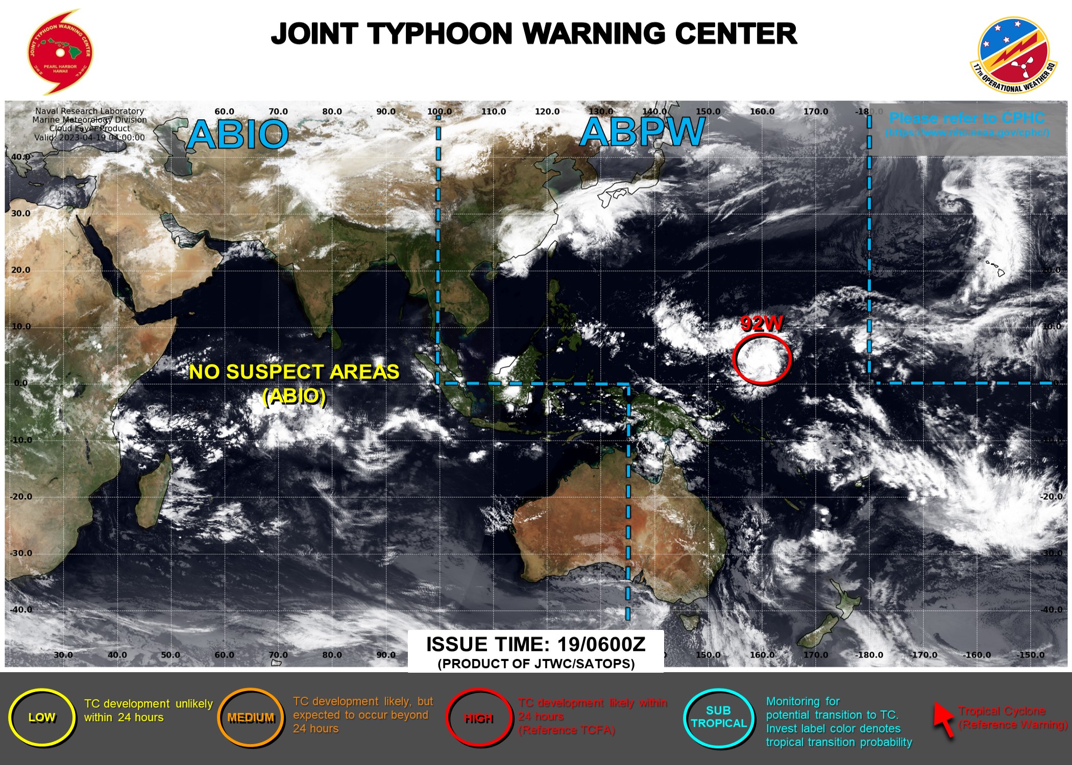 JTWC IS ISSUING 3HOURLY SATELLITE BULLETINS ON INVEST 92W.