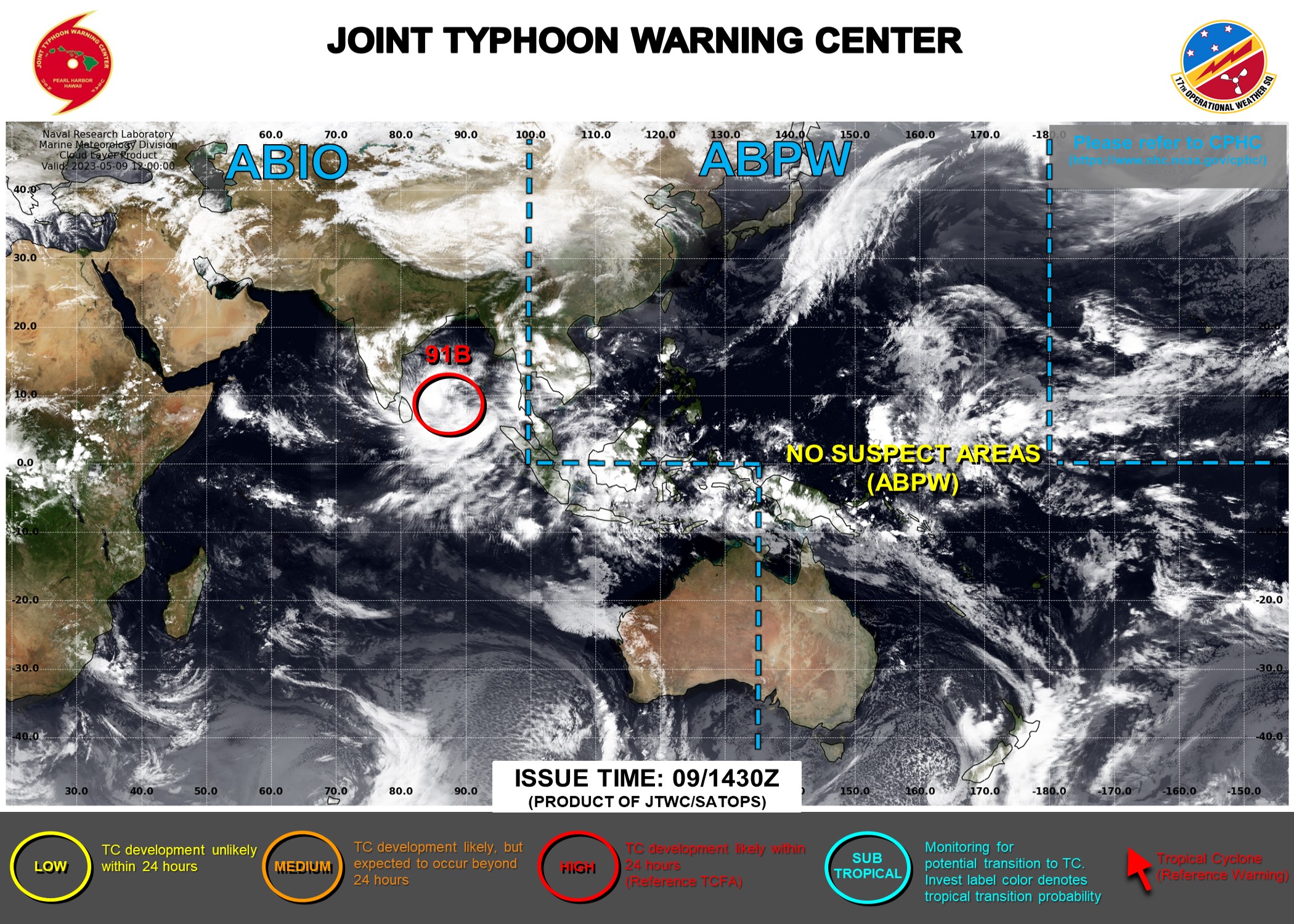 JTWC IS ISSUING 3HOURLY SATELLITE BULLETINS ON INVEST 91B.