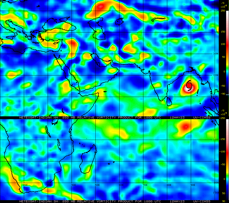 IMPRESSIVE 850MB VORTICITY SIGNATURE