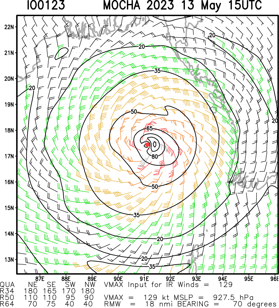 Super Cyclone 01B(MOCHA) set to make landfall within 24h between SITTWE and COX'S BAZAR//Invest 92S up-graded//1315utc